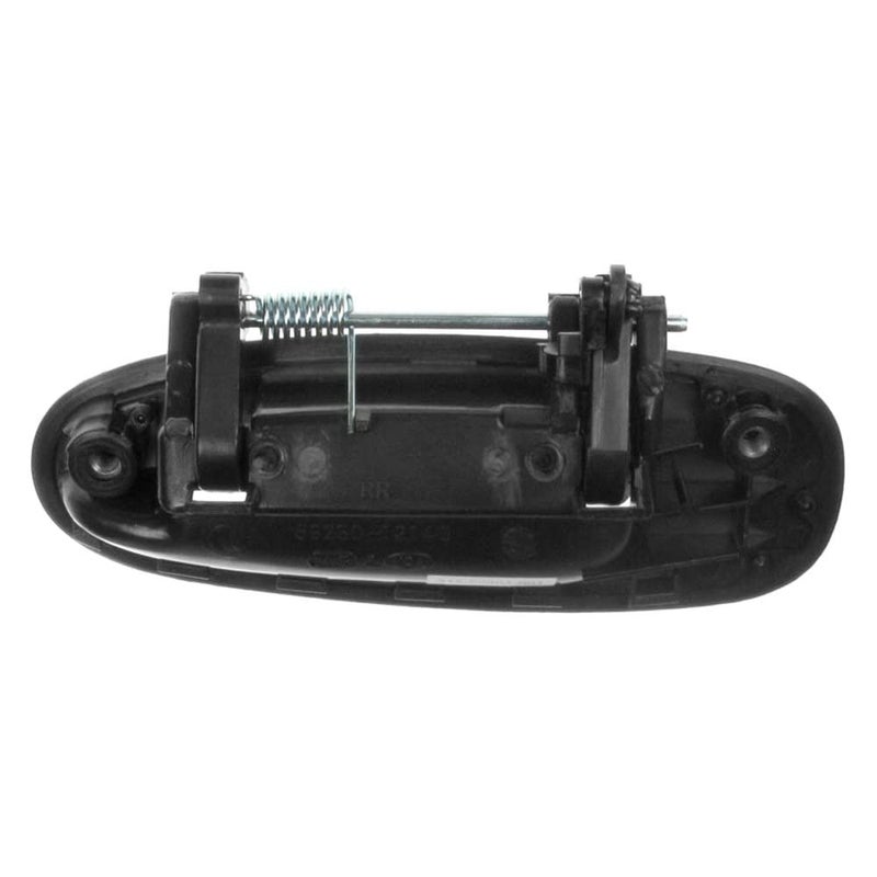 TRQ Rear Right Exterior Door Handle Black Passenger Side Compatible with 1993-1997 Geo Prizm Toyota Corolla 1996-2000 RAV4 - Image 2